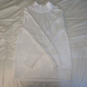 Classic Cream Lands End Turtle Neck Sweater